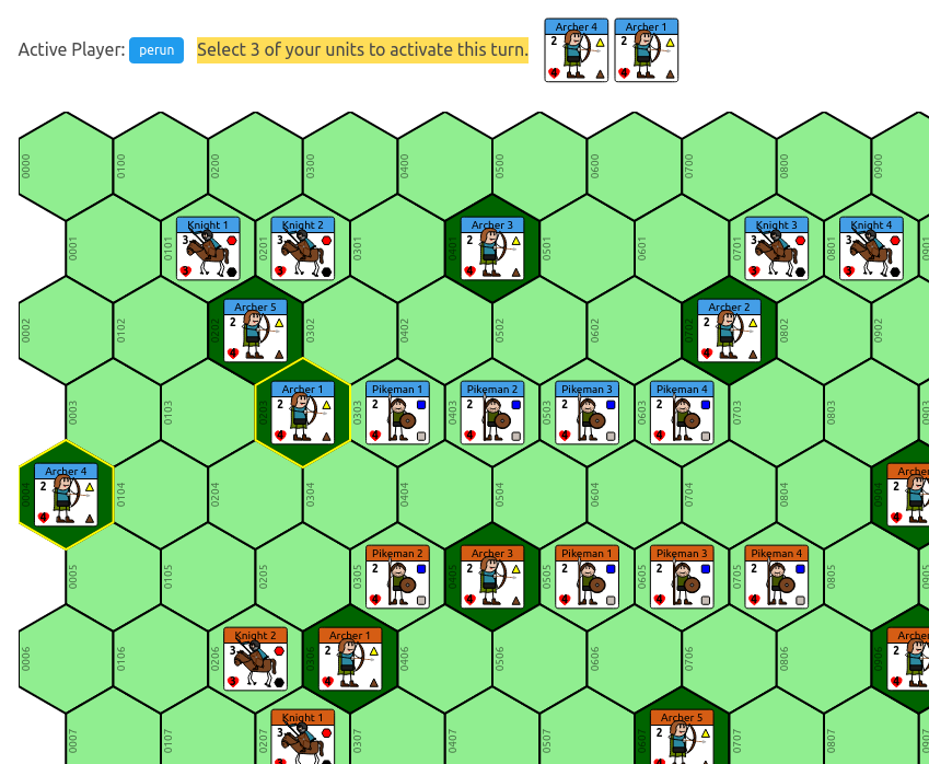 Part of the game board